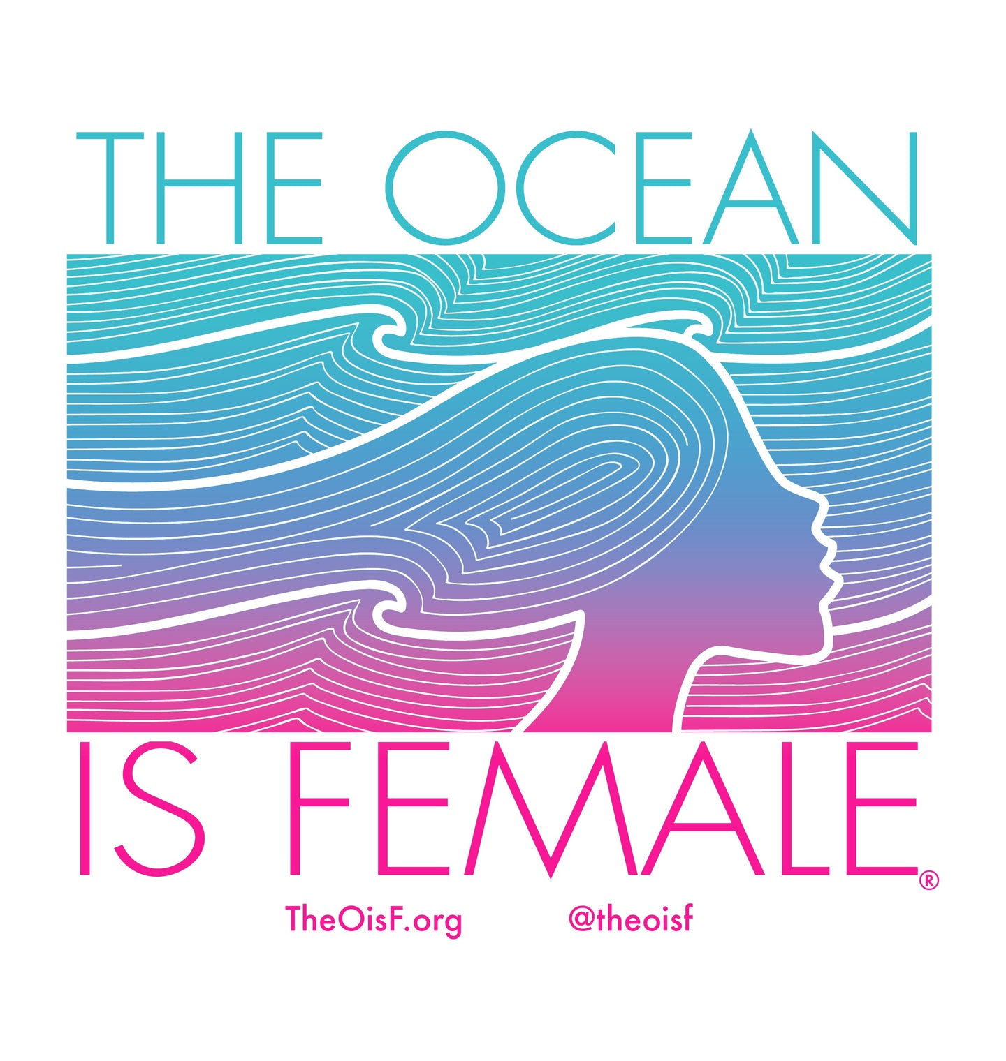 The Ocean Is Female Sticker