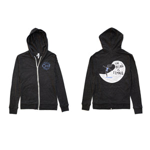 The OisF Lightweight Zip-Up Hoodie (Women) - Ocean Blue Surfer Girl