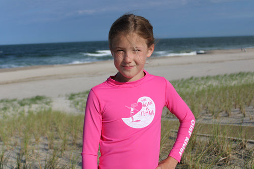 The OisF Rider Rash Guard (UPF 50+) (Youth) - Hot Pink