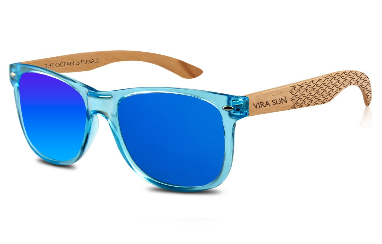 VIRA SUN X The Ocean Is Female - Translucent Blue Sunglasses